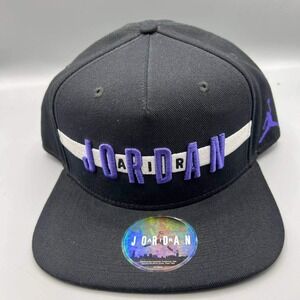 Air Jordan Hat‎ Men Black Embroidered Logo Jumpman Snap Back Cap Men
